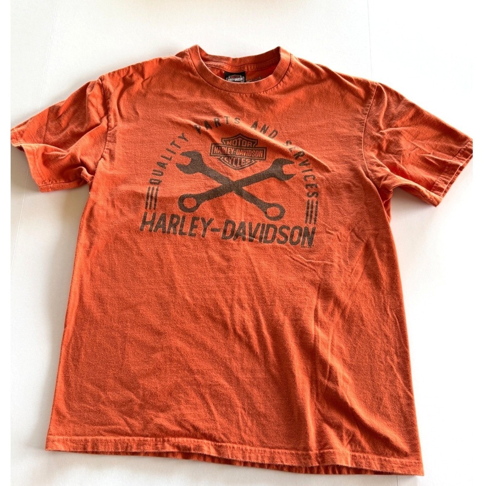 Lot‎ of 2 Harley-Davidson Mens Graphic T-Shirt Bundle Orange Gray Size Large - Picture 2 of 12